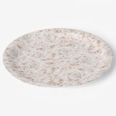 Blumendruck Pappteller (Schrägansicht)