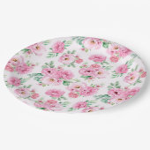 Blumendruck Pappteller (Schrägansicht)