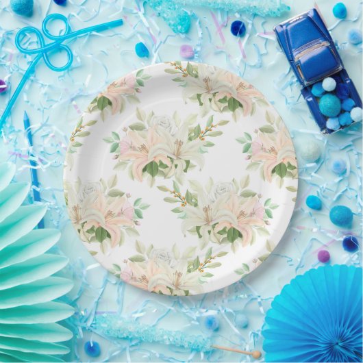 Blumendruck Pappteller (Party)