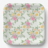 Blumendruck Pappteller (Vorderseite)