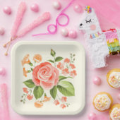 Blumendruck Pappteller (Party)