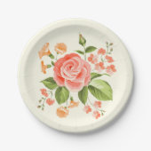 Blumendruck Pappteller (Vorderseite)