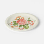 Blumendruck Pappteller (Schrägansicht)