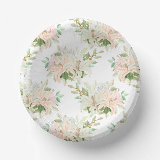 Blumendruck Pappteller (Vorderseite)