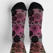 Blumendruck Pop Art Muster Niedlich Girly Boho Gra Socken (Oben)