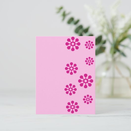 Blumendruck Postkarte (Stehend Vorderseite)