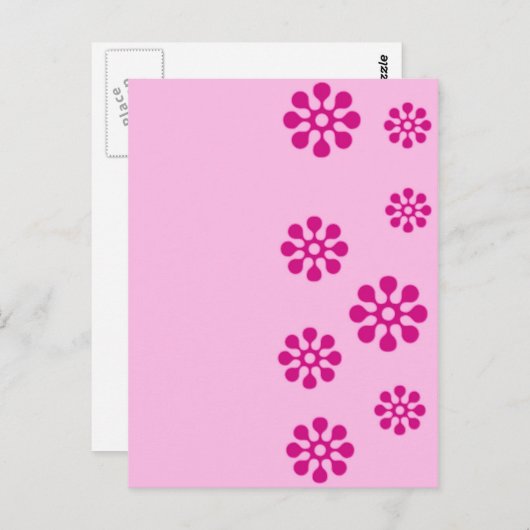 Blumendruck Postkarte (Vorne/Hinten)