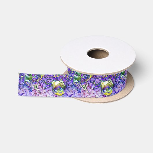 Blumendruck Satinband (Spule)