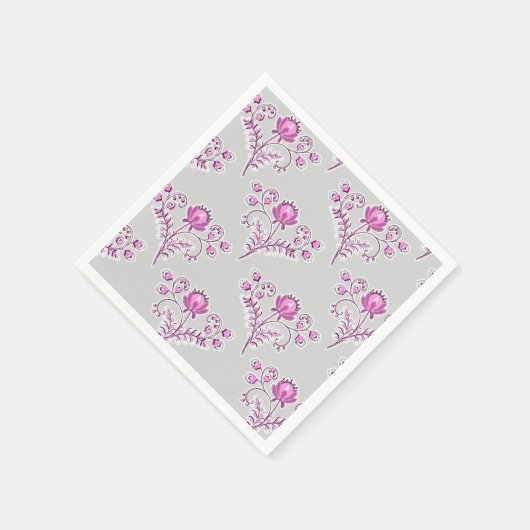 Blumendruck. Serviette (Ecke)