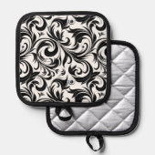Blumendruck Topflappen (Vorderseite/Rückseite)