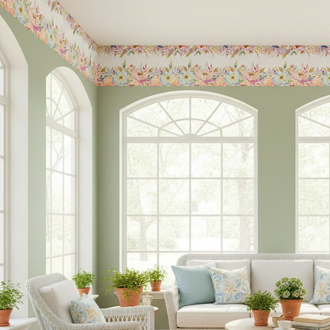 Blumendrucke an Pastell Tapete (Von Creator hochgeladen)