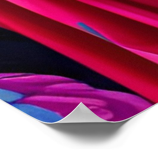 Blumendruckerin mit Handtasche Poster (Ecke)