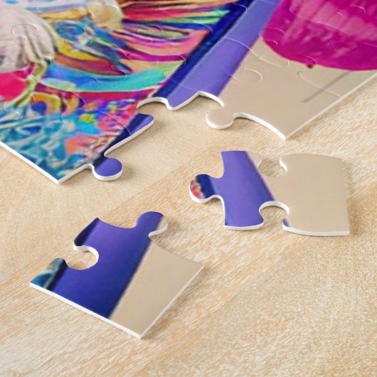 Blumendruckerin mit Handtasche Puzzle (Seite)