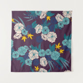 Blumendschungel mit Schlangen nahtlos, tropisch Wandteppich (Vorderseite (Horizontal))