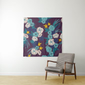 Blumendschungel mit Schlangen nahtlos, tropisch Wandteppich (Beispiel)