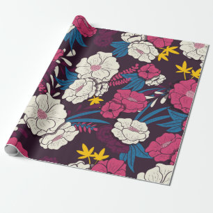 Blumendschungel mit Schlangen Vintag, Tropica Geschenkpapier