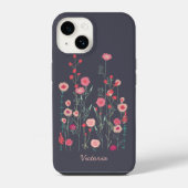 Blumendunkel Personalisiert iPhone Hülle (Rückseite)