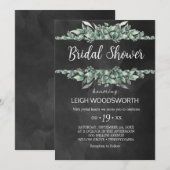 Blumendusche aus Kopfbrett Einladung (Vorne/Hinten)