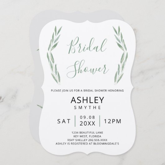 Blumendusche, einladend, botanisch einladung (Vorne/Hinten)