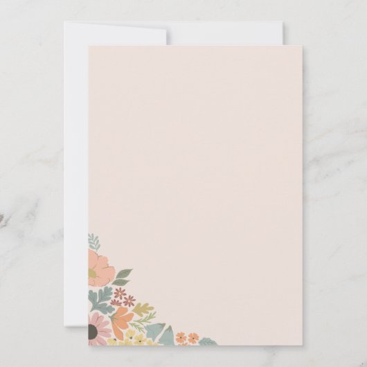 Blumendusche Einladung (Rückseite)