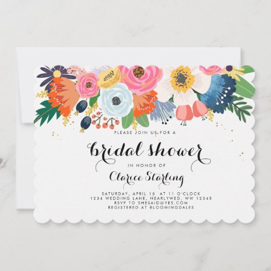 Blumendusche Einladung (Vorderseite)