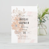 Blumendusche Einladung (Stehend Vorderseite)