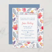 Blumendusche Einladung (Vorne/Hinten)