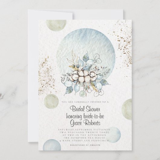 Blumendusche Einladung (Vorderseite)