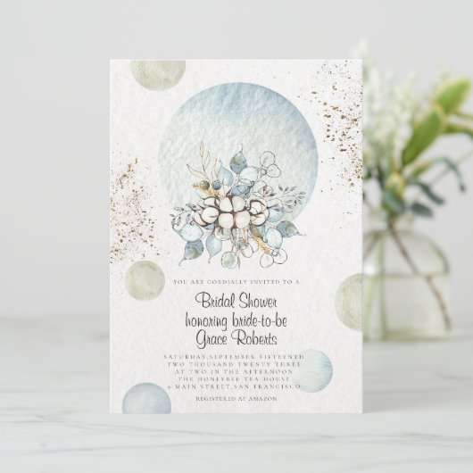 Blumendusche Einladung (Stehend Vorderseite)