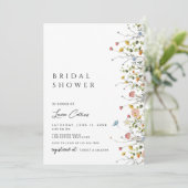 Blumendusche Einladung, Boho Mi. Einladung (Stehend Vorderseite)