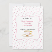 Blumendusche Einladung mit rosa Rosen (Rückseite)