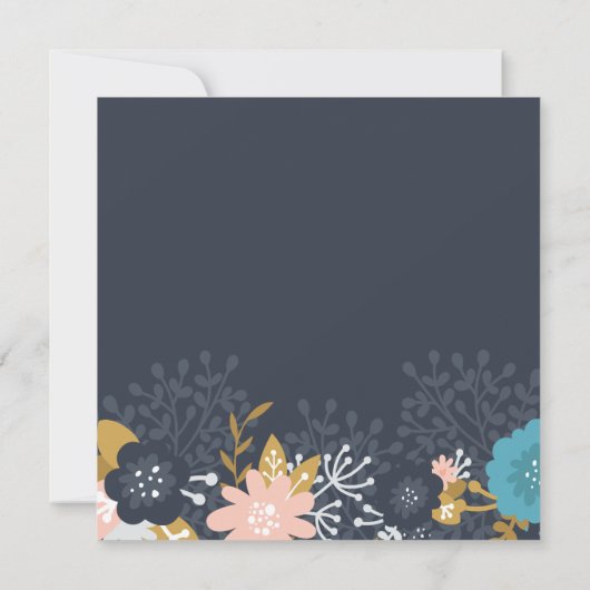 Blumendusche Einladung, modern Einladung (Rückseite)