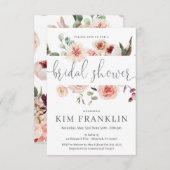 Blumendusche Einladung, Polterabend, Ankündigung (Vorne/Hinten)