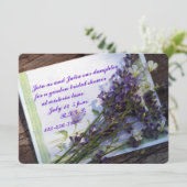 Blumendusche Foto Einladung (Stehend Vorderseite)