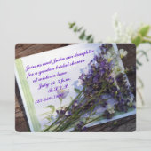 Blumendusche Foto Einladung (Stehend Vorderseite)