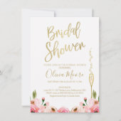 Blumendusche und Champagner Einladung (Vorderseite)