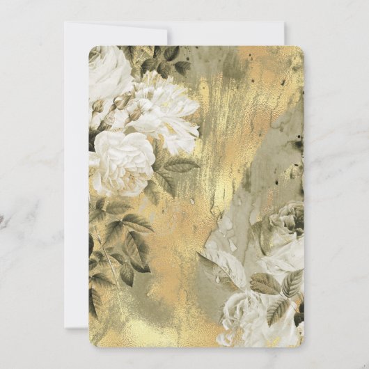 Blumendusche Vintag Bridal Einladung (Rückseite)