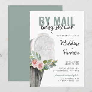 Blumendusche von Mail Virtual Long Distance Green Einladung