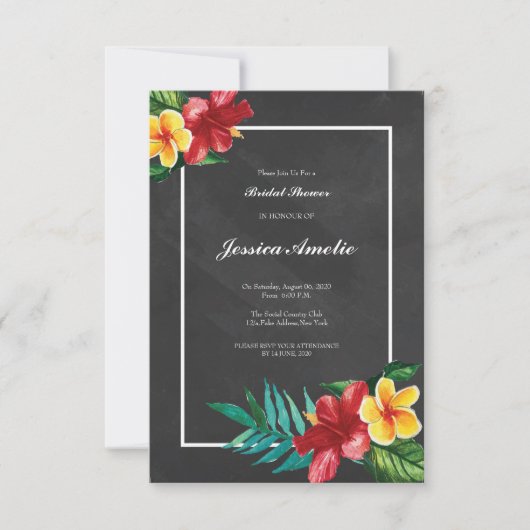 Blumendusche zur Einladung (Vorderseite)