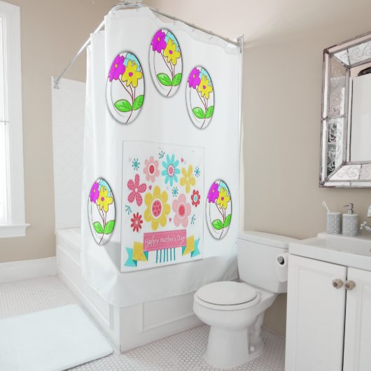 Blumenduschvorhang Duschvorhang (Beispiel)
