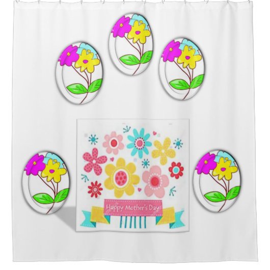 Blumenduschvorhang Duschvorhang (Vorderseite)
