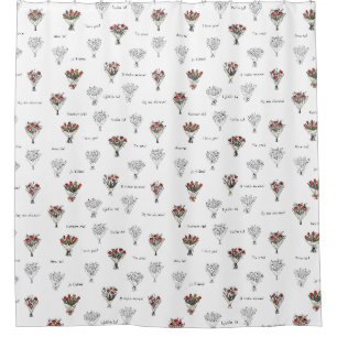 Blumenduschvorhang: Elegante Blume Bouquet Desi Duschvorhang