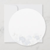 Blumendusty Blauer Blumen Wasserfarbenes Brautpart Einladung (Rückseite)