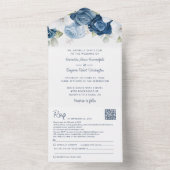 Blumendusty Blauer Botanischer Foliage All In One Einladung (Innen Boden)