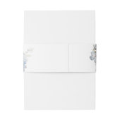 Blumendusty Blue Elegante Rose Hochzeit Einladungsbanderole (Rückseitenbeispiel)