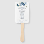 Blumendusty Blue Foliage Hochzeitsprogramm Fächer (Vorderseite)