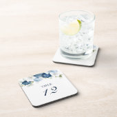 Blumendusty Blue Seating Tischnummer 12 Getränkeuntersetzer (Rechte Seite)