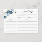 Blumendusty Blütenrezept Brautparty Begleitkarte (Vorderseite)