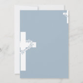 Blumendusty Minimalistische Taufe Einladung (Rückseite)