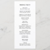 Blumendusty Rose Mauve Navy Blauer Hochzeitstag Programm (Rückseite)